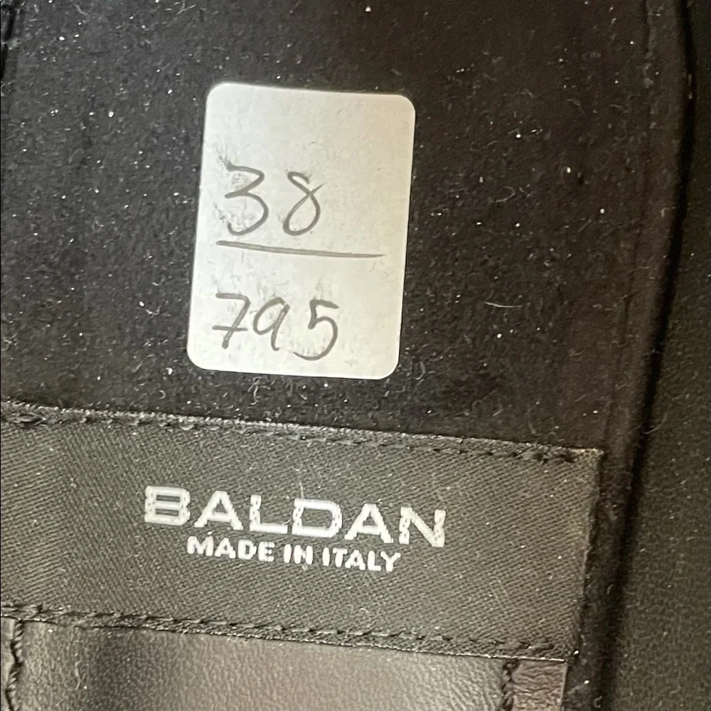 BALDAN black, gold embellished suede flat in 38EU..Never worn - Picture 7 of 7